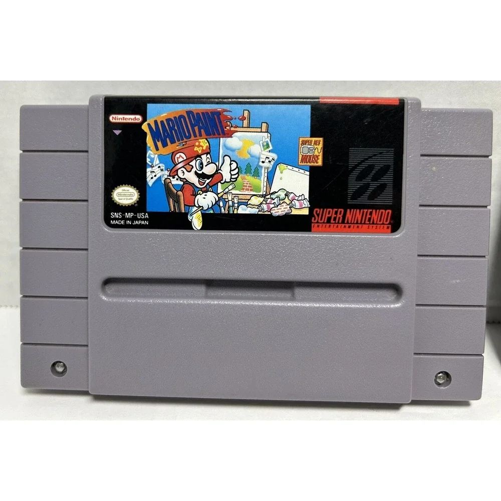 Super Nintendo Games‎ NHLPA Hockey 93 With Manual Mario Paint Cartridges Only